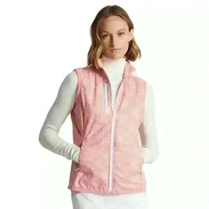 RLX Golf Ralph Lauren Women's XL Printed Terry Sleeveless Full-Zip Vest NWT $178